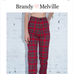 JOHN GALT PLAID TILDEN PANTS RED